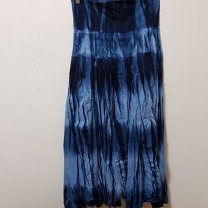Solitaire LA Ocean Blue Tie Dye Women's Maxi Dress Size Med. Ocean Blue NWOT